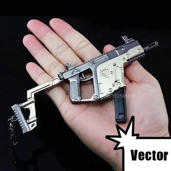 1:3 Металлический Векторный Игрушечный Пистолет-Пулемет Миниатюрный 14,5 СМ Модель 2022 Года Новый Высококачественный Пистолет Брелок Ремесло Кулон Подарки На День Рождения