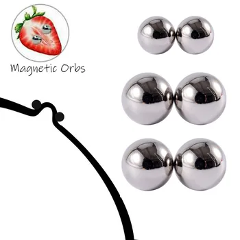 1 пара мощных магнитных шариков для пирсинга сосков, женские шарики, зажимы, прочный поддельный шарик для связывания сосков, сексуальный пирсинг для пары