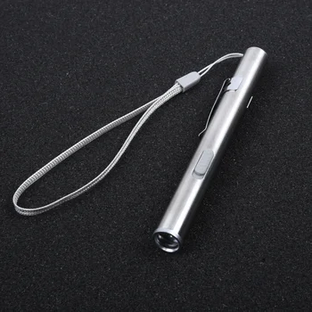 1 шт. Ручка-фонарик с USB-кабелем, мини-карманная ручка-фонарик, карандаш-фонарик, USB-аккумуляторная лампа, полезный Прочный уличный инструмент