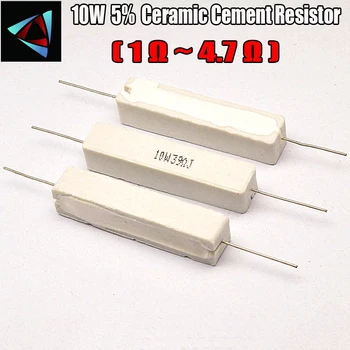 10 Вт 5% 1 2 2,2 3 4,7 Ом R Керамический цементный резистор/Пассивный компонент сопротивления