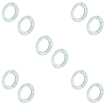 14-дюймовая проволочная рамка для венка, металлические кольца в форме круглого венка, зеленые для Рождественской вечеринки, украшения дома, сделай САМ, Упаковка из 10