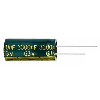2 шт./лот высокочастотный низкоомный 63V 3300 МКФ алюминиевый электролитический конденсатор размер 18*40 3300 МКФ 63V 20%