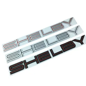 3D металл Черный Серебристый Красный логотип Эмблема SHELBY Значок на крыле автомобиля Наклейка на багажник для Ford Mustang Наклейки SHELBY Аксессуары