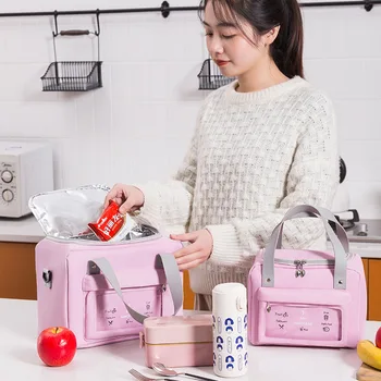 7-цветные термосумки для ланча, женская детская сумка, термоохладитель для продуктов, переносная коробка для пикника на открытом воздухе, водонепроницаемая в японском стиле