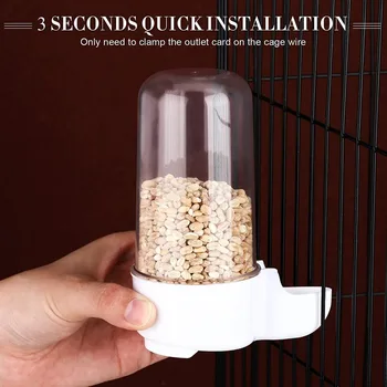 ABS Миска для кормления попугаев 200 мл Кормушка для птиц Новый Автоматический дозатор воды для домашних животных Parrot Bird