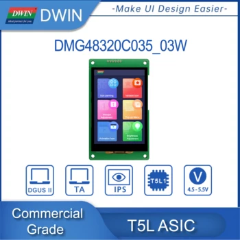 DWIN 3,5-дюймовый TFT TN/IPS ЖК-модуль Коммерческий сенсорный дисплей HMI TTL 320*480/320*240 DMG32240C035_03W/ DMG48320C035_03W
