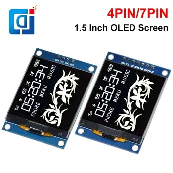 JCD АБСОЛЮТНО НОВЫЙ 1,5-дюймовый OLED-экран 128x128, высококачественный продукт для Raspberry Pi, для STM32, для Arduino