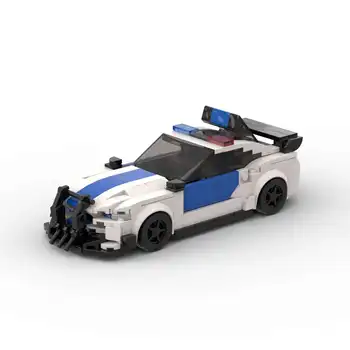 MOC Mustang Police Interceptor Speed Champions Спортивные автомобили Строительные блоки Набор кирпичей Детские игрушки Подарки для мальчиков и девочек