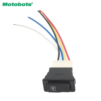 MOTOBOTS 12V/24V 20A Универсальный 5-Контактный Автомобильный Выключатель Стеклоподъемника с Зеленой Подсветкой Индикаторного Кабеля #CA7809