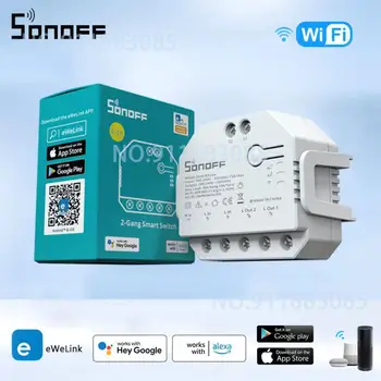 Sonoff DUAL R3 Lite WiFi Двойной Релейный Модуль DIY MINI Smart Switch 2-Полосное Управление Выключателем Синхронизации Через eWeLink Alexa Google Home