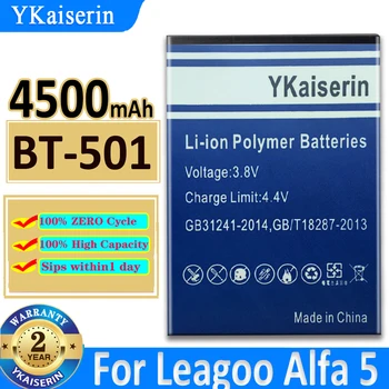 YKaiserin BT-501 4500 мАч Высококачественный Аккумулятор Для LEAGOO Alfa 5 Alfa5 BT 501 Сменный Аккумулятор