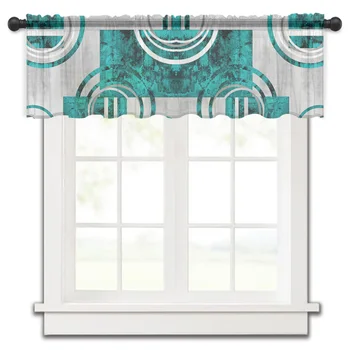 Абстрактная городская мраморная вуаль для спальни, короткая занавеска на окно, шифоновые занавески для кухни, домашний декор, маленькие тюлевые шторы