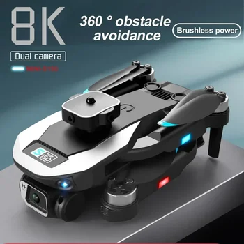 Бесщеточный Мини-Дрон 4K Professional 8K С двойной камерой, Оптический поток, предотвращение препятствий, Радиоуправляемый Дрон S150, Складной Квадрокоптер, Детские игрушки