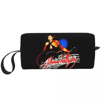 Большая косметичка Johnny Hallyday на молнии, дорожные косметички, сумка для хранения рок-музыки для мужчин
