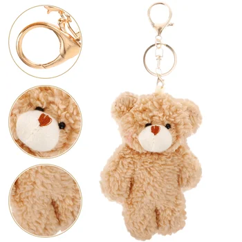 Брелок с медведем Плюшевое Кольцо для ключей Кошелек Подвесной Брелок для ключей Декор рюкзака для детской вечеринки