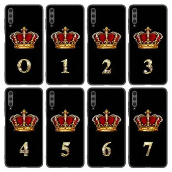 Бриллиантовая Корона С Номером Чехол Для Телефона Huawei Honor 7A 8A 9X20 Pro 8 10X Lite 7S 8C 8S 8X 9A 9C 10i 20i 30i 20E 20S Черная Крышка