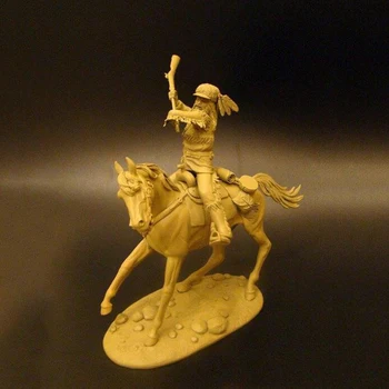 В разобранном виде 1/24 фигурки древнего солдата с лошадью из смолы миниатюрные модельные наборы Неокрашенные