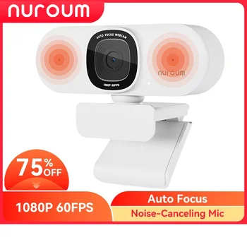 Веб-камера с Искусственным Подавлением шума NUROUM V15-AF 75 ° Широкоугольная Веб-камера Full HD 1080P с Веб-камерой USB 2.0 Для Ноутбука Mac PC