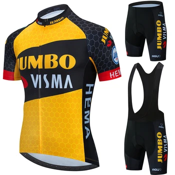 Велосипедная одежда JUMBO VISMA Mtb Мужская одежда Джерси Профессиональная рубашка Спортивный комплект Мужские комплекты Лето 2024 Мужчины Мужской велосипед Man Road