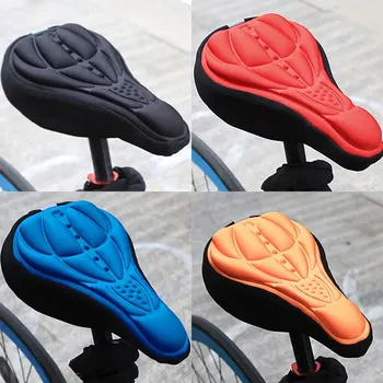 Велосипедное седло, аксессуары для велосипеда, Ультрамягкий силиконовый 3D гелевый коврик, чехол для подушки, MTB Велоспорт, утолщенный, дополнительный комфорт, 4 цвета