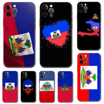 Винтажный чехол для телефона с гаитянским флагом Гаити для iphone 14 2020se 6 6s 7 8 plus x 10 XR XS 11 12 13 mini pro MAX черная задняя крышка из тпу