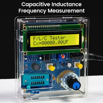 Высокоточный измеритель индуктивности и емкости постоянного тока 5 В, самодельный транзисторный тестер для запасных частей с футляром для практики пайки