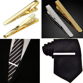 Горячая распродажа Модный серебристоЗолотой Оттенок Простой Практичный для мужчин Подарочный Металлический зажим для галстука Булавка Застежка для галстука Зажим для костюма