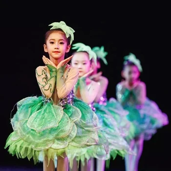Детский костюм для латиноамериканских танцев jasmine dance performance юбка для девочки Пенгпенг газовая юбка детский костюм для выступлений
