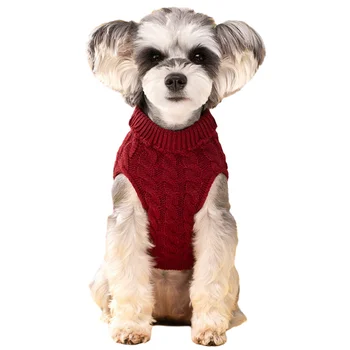 Зимний свитер для собак, вязаная одежда для домашних животных для маленьких средних собак, кошек чихуахуа, свитер для щенков, одежда для йоркширских собак