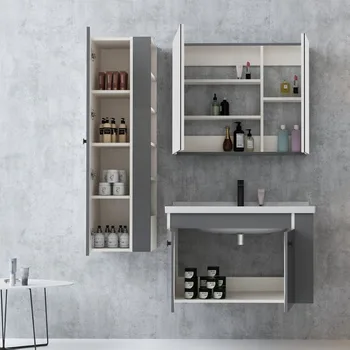 изготовленная на заказ модная европейская современная мебель с одной раковиной / туалетный столик шкафы с раковиной мебель для ванной комнаты