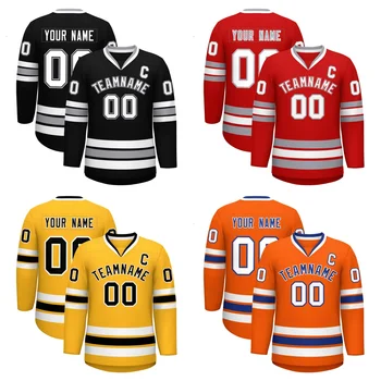 Изготовленная на заказ хоккейная майка с новым модным названием и номерами для мужчин / молодежной спортивной одежды на открытом воздухе, тренировочные майки
