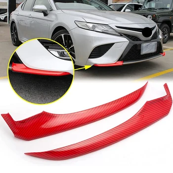 Красный Карбоновый Передний бампер для губ, Нижняя Защитная накладка, Сплиттер, Спойлер для Toyota Camry 2018 2019 2020 SE/XSE