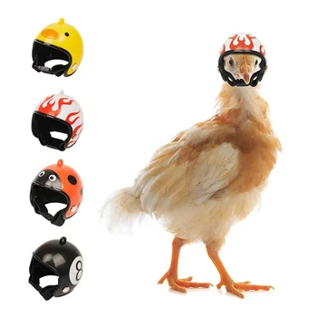 Креативные Игрушки Для Домашних Животных Куриный Шлем, Забавный Головной Убор Для Домашних Животных С Летающим Попугаем, Средства Защиты От Солнца и Дождя