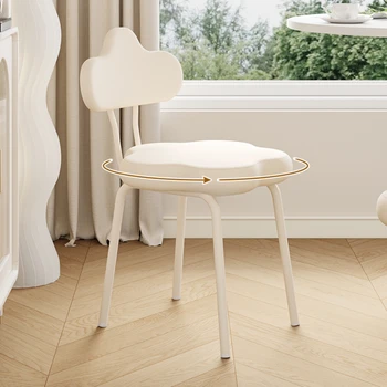 Кремовый Ветровой Дизайнерский стул, Легкий роскошный стул Со спинкой, Обеденные стулья, Современная мебель в стиле минимализм, удобная