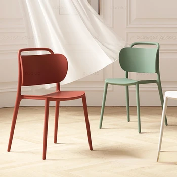 Кресло для отдыха с дугообразной спинкой в скандинавском стиле для ресторана, Модные универсальные домашние Складываемые обеденные стулья, Современное кресло для переговоров о макияже