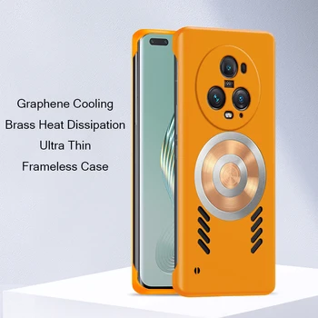Латунный чехол для телефона Honor Magic 5 Pro с графеновым охлаждением, тонкий бескаркасный противоударный защитный чехол Capa