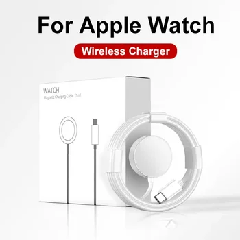 Магнитное Беспроводное Зарядное Устройство длиной 1 м для iWatch 8/7/6/5/SE USB C Портативная Станция Быстрой зарядки для Apple Watch Серии Ultra 8 7 6 SE 5
