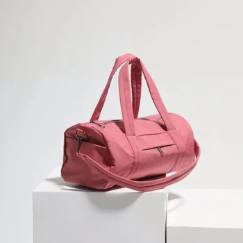модная изысканная легкая спортивная сумка для фитнеса с логотипом lulu, сумка для йоги с сухим влажным отделением, Большая вместительная сумка для путешествий на короткие расстояния