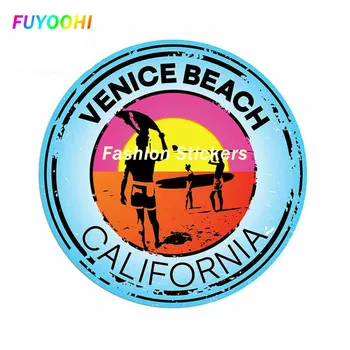 Модные наклейки FUYOOHI для экстерьера / защиты, забавная наклейка Venice Beach California, украшение для плавания на лодке, каяке, водного серфинга, путешествий