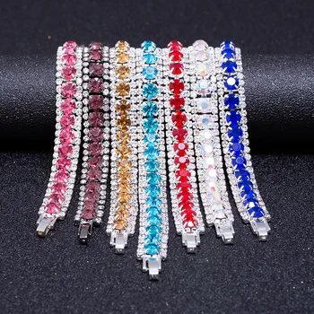 Модные свадебные браслеты с кристаллами в разных стилях, полные блестящих страз, свадебный браслет-цепочка с подвеской в виде любви