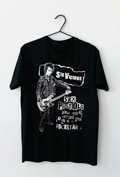 Мужская хлопковая футболка Sid Vicious Sex Pistols в подарок для мужчин и женщин всех размеров