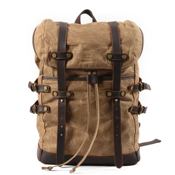 Мужской многофункциональный холщовый повседневный рюкзак, водонепроницаемые рюкзаки для путешествий на открытом воздухе, школьный рюкзак для студентов колледжа