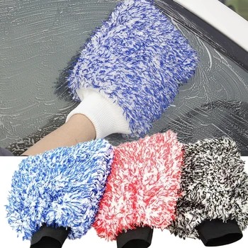 Мягкая перчатка для чистки автомобилей Ultra Wash Mitt Двусторонняя Синельная рукавица Easy Dry для автоматической детализации, щетка из микрофибры, аксессуары для укладки