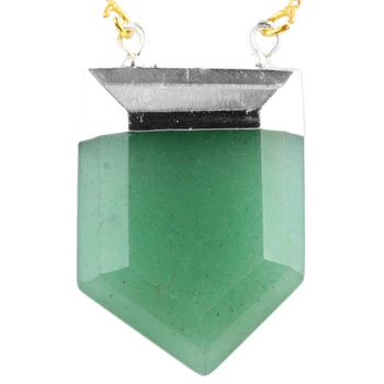 Натуральный зеленый кристалл авантюрина, Подвеска из камня Для изготовления ювелирных изделий, Аксессуары для ожерелья своими руками