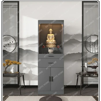Ниша Будды Шкаф для одежды Алтарь Домашняя Статуя Будды Стол Для хранения Святыни Шкаф для Святыни Будды с дверцей Алтарь Алтарь