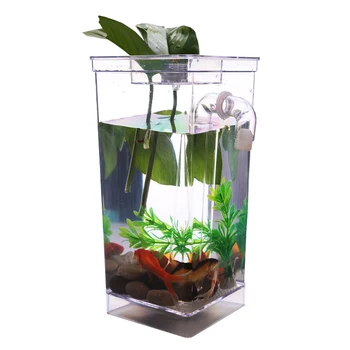 Новый дизайн Прозрачный креативный самоочищающийся резервуар со светодиодным аквариумом Прекрасный Экологический аквариум для детских подарков