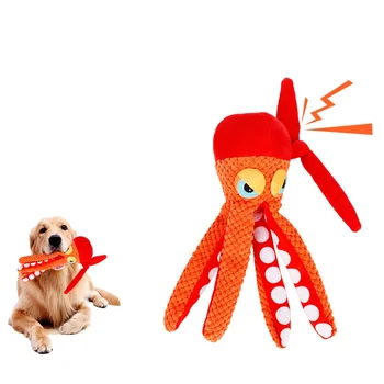 Новый новое прибытие Pet осьминог собака головоломки обучения устойчив к кусать и звук игрушка осьминог домашних кошек, интерактивные товары собаке 