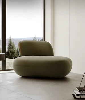 Одноместный диван из итальянской минималистской ткани, современный минималистский размерный ряд, элитная гостиная