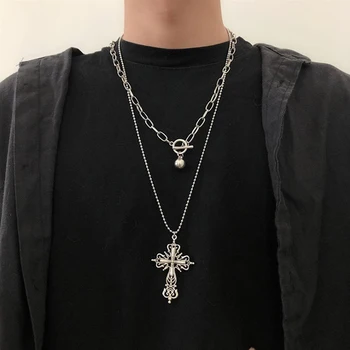 Ожерелье с крестом в темном готическом стиле, модные ожерелья в стиле рок-панк-готика для женщин, мужские ювелирные изделия, подарки