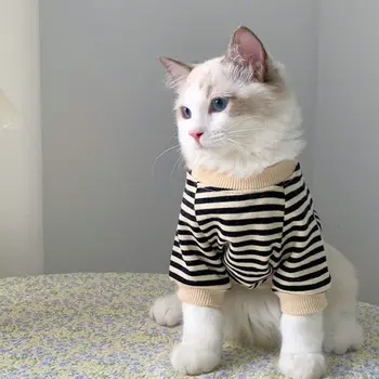 Осенне-зимняя одежда для кошек, короткая кукольная толстовка с двумя ножками для собак и кошек
